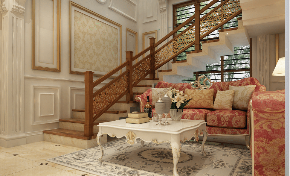 Stair area view by Kenza Interiors